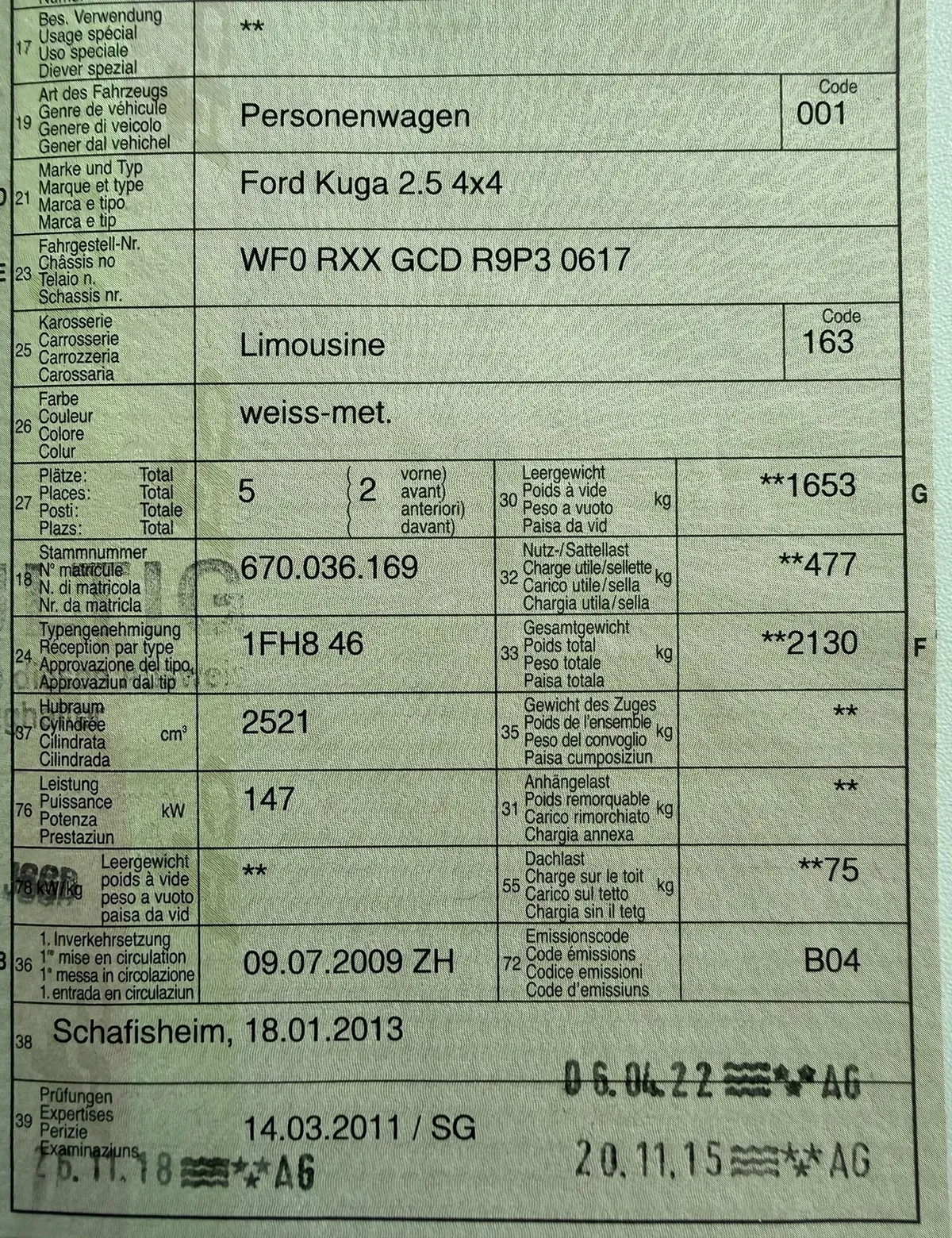 FORD Kuga 2.5 4x4 — zdjęcie 15