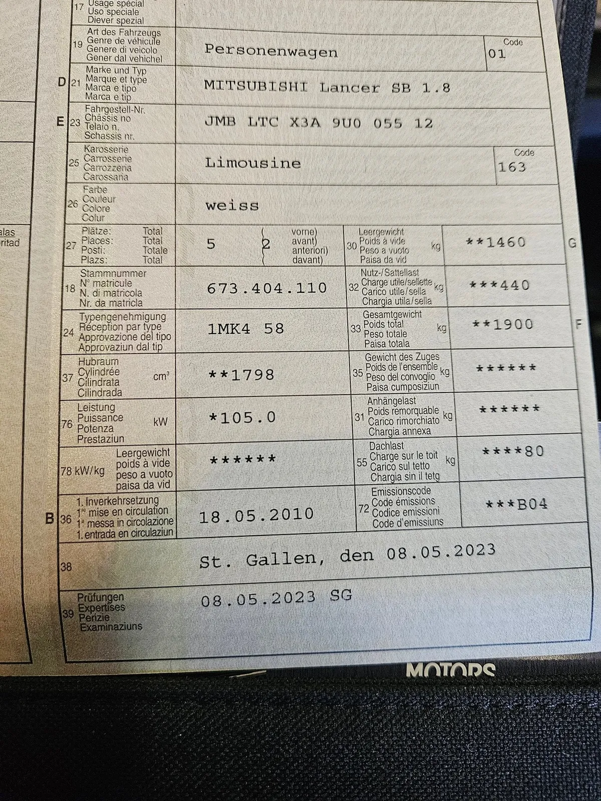 MITSUBISHI Lancer SB 1.8 — zdjęcie 12