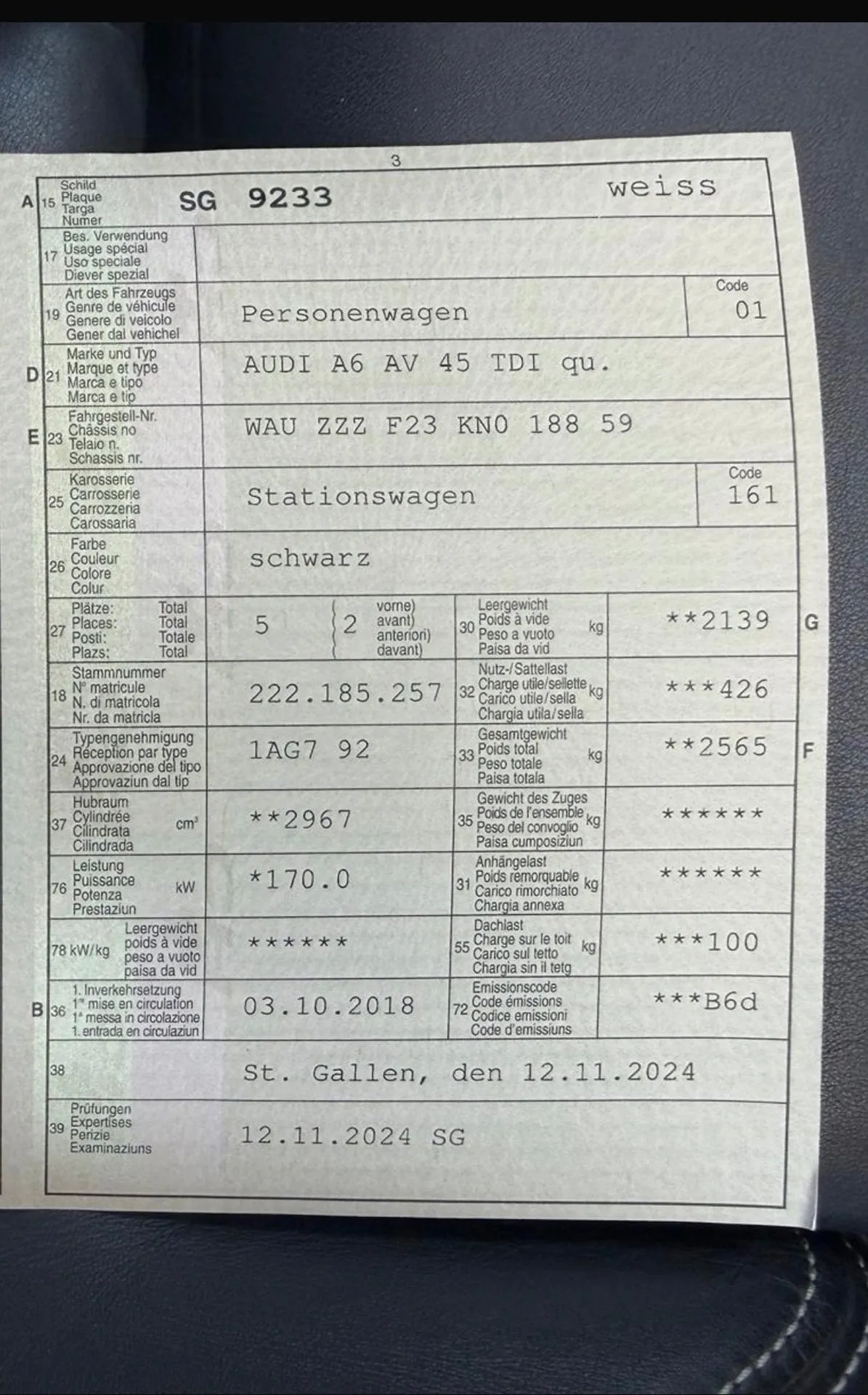AUDI A6 AV 45 TDI qu. — zdjęcie 15